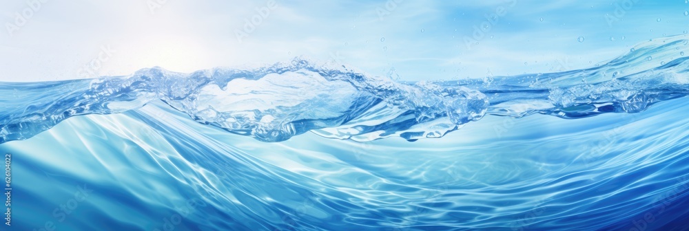 Blue sea and ocean surface background. World water day concept. Generative AI Blue sea and ocean surface background. World water day concept. Generative AI