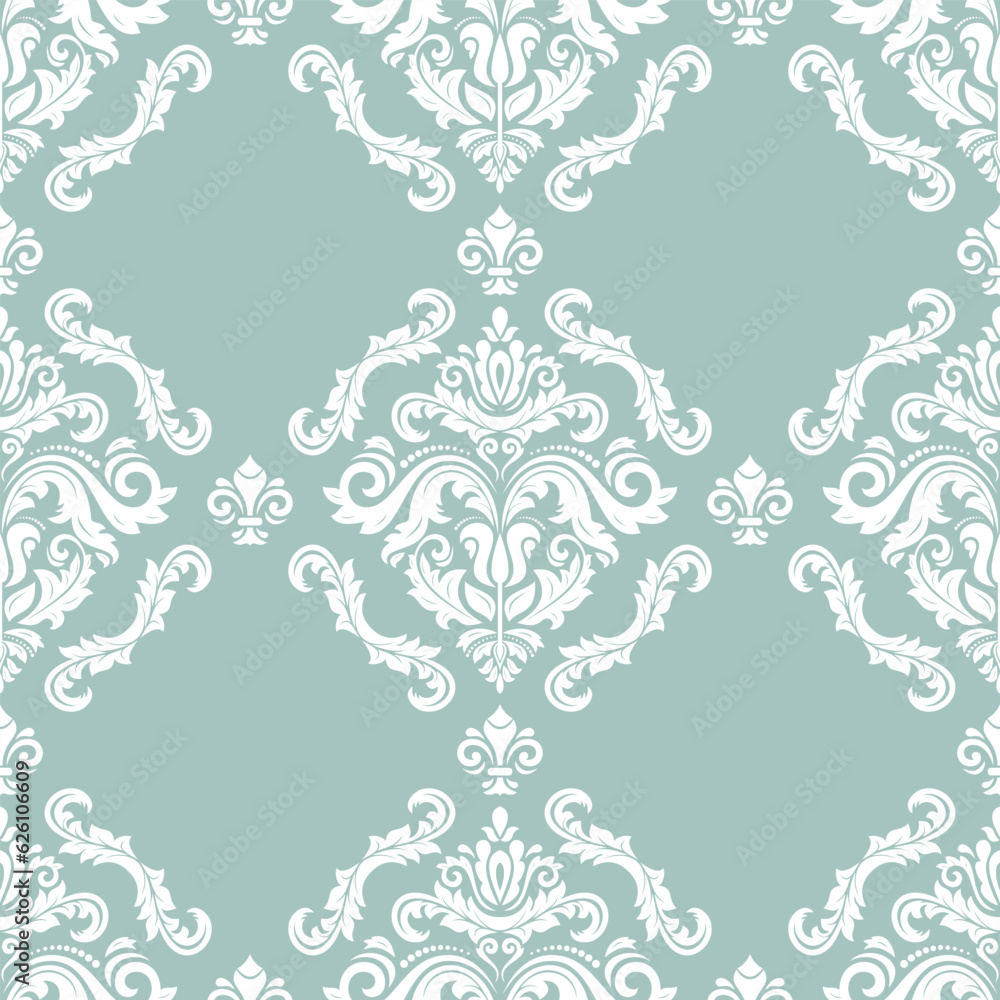 Orient vector classic light blue and white pattern. Seamless abstract background with vintage elements. Orient pattern. Ornament for wallpapers and packaging Orient vector classic light blue and white pattern. Seamless abstract background with vintage elements. Orient pattern. Ornament for wallpapers and packaging