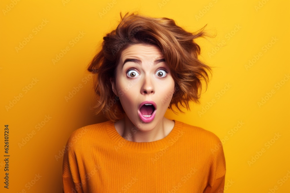 Unexpected Joy: Woman's Surprise and Playful Humor, Generative AI Unexpected Joy: Woman's Surprise and Playful Humor, Generative AI