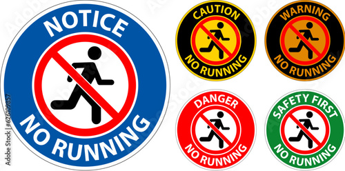 Prohibition Sign, No Running Symbol