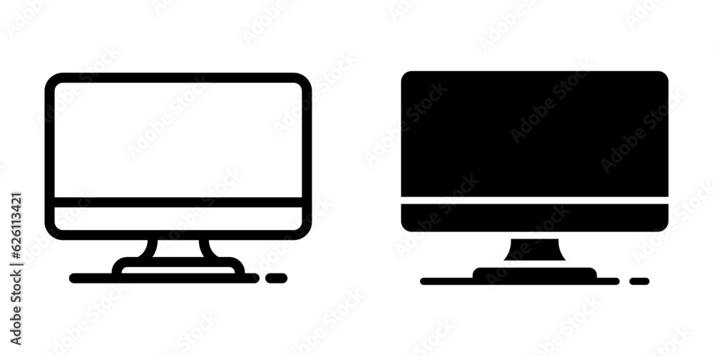 Monitor icon. sign for mobile concept and web design. vector illustration Monitor icon. sign for mobile concept and web design. vector illustration