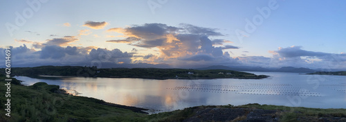Sunset between Lauragh and Ardgroom on the Beara pensinsula  Kerry  Ireland.