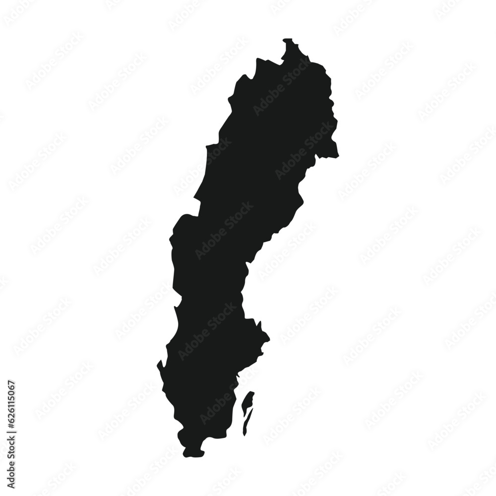 sweden map icon vector sweden map icon vector