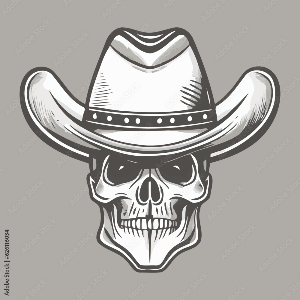 A hand drawn face skull vector artwork A hand drawn face skull vector artwork