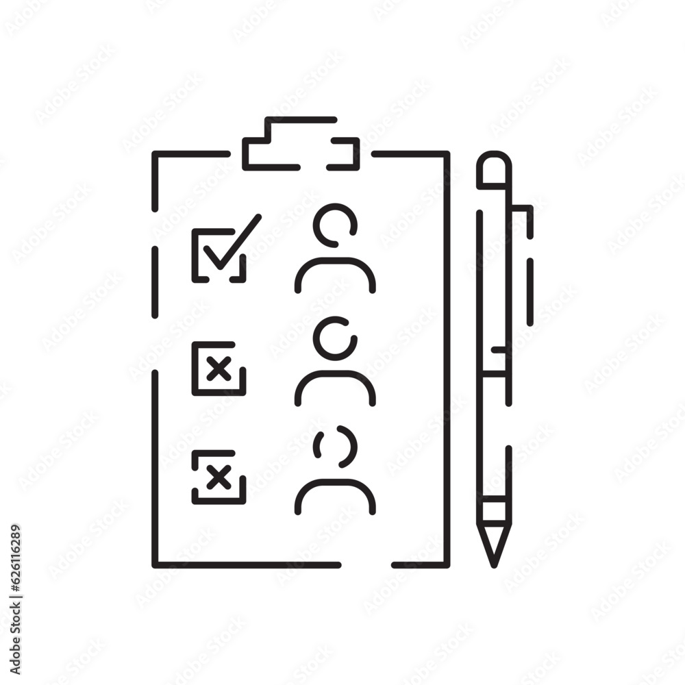 Interview line icon. Business job vector management meeting. Work employee and career. Progress and Personal Development Interview line icon. Business job vector management meeting. Work employee and career. Progress and Personal Development