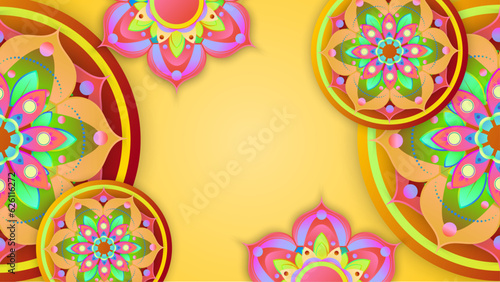 Beautiful Diwali Festival Banner Background Design in India