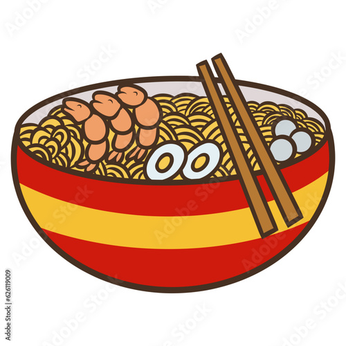 ramen with chopsticks