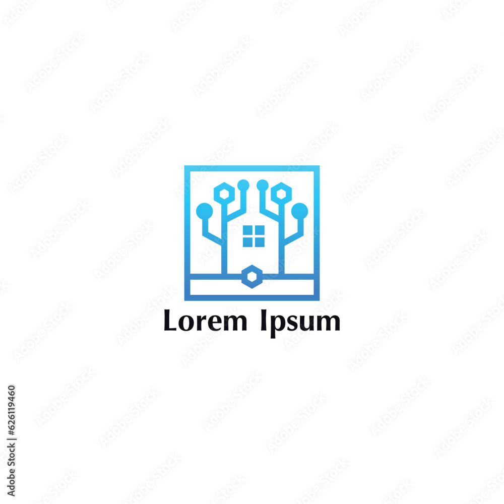Abstract technology logo flat abstract Abstract technology logo flat abstract