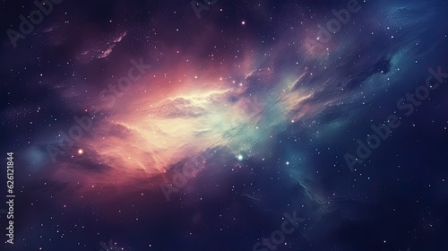 Starry Nebula Symphony  Colorful Galaxy and Celestial Clouds