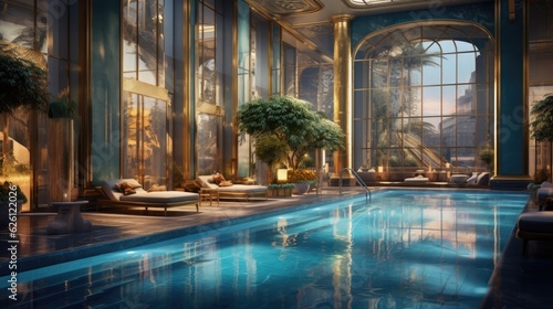 Serenity in Luxury: Atrium Resort's Exquisite Swimming Pool