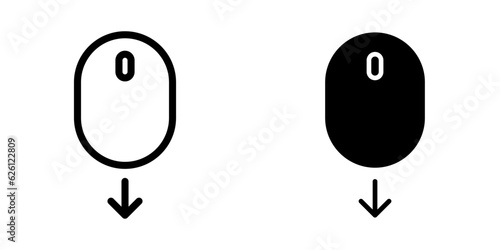 Scroll down icon. sign for mobile concept and web design. vector illustration