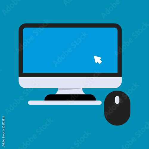 Computer icon. sign for mobile concept and web design. vector illustration
