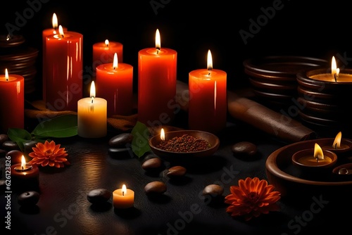 candles in the dark generated by AI tool