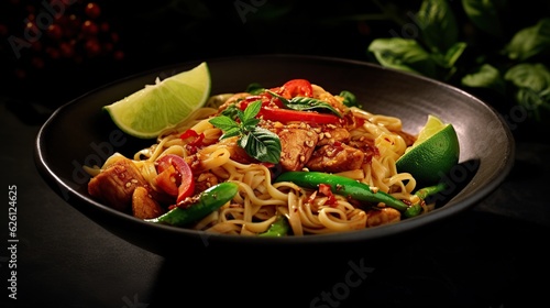Spicy thai curry noodles
