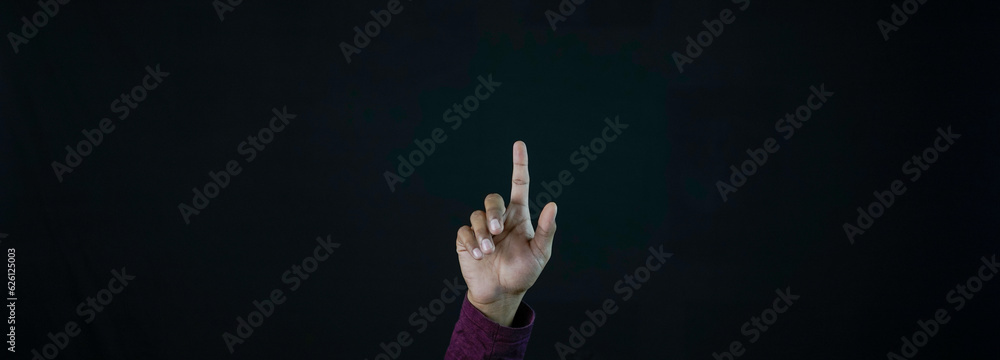 Man touching digital, hand in the dark, hand touch searching icon for information anything use, hand stock image