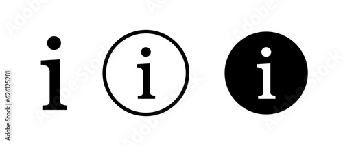 Info icon set