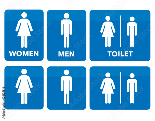 toilet signs. set toilet signs illustration vector
