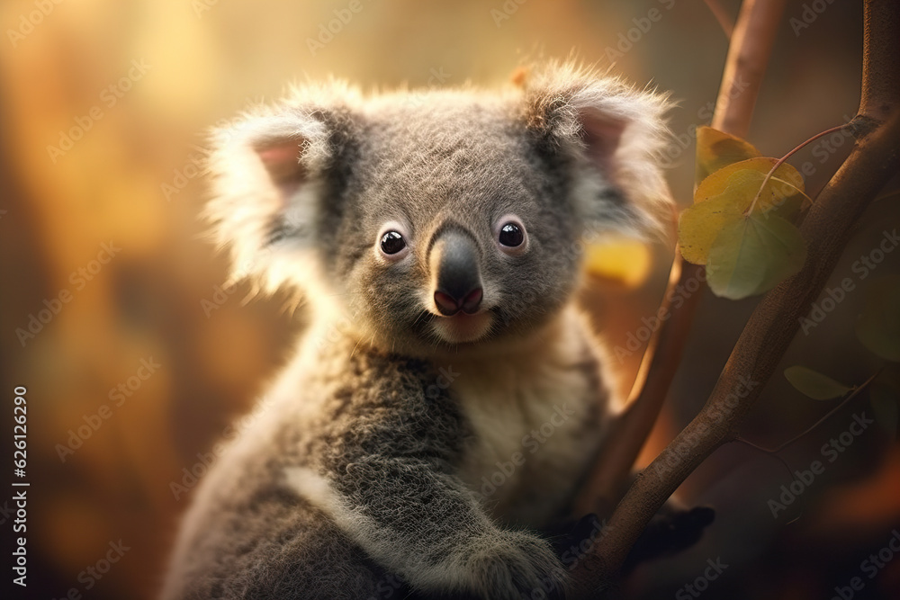 Fototapeta premium Coala cub on a tree