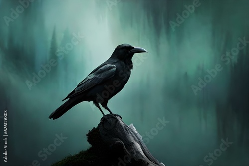 raven on a branch