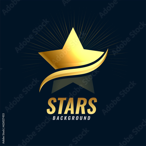 golden star background design shine like a superstar