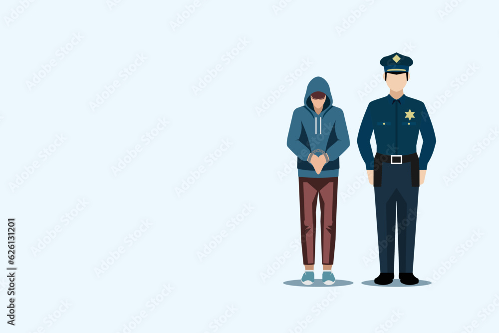 juvenile delinquency teen problem police handcuff flat design juvenile delinquency teen problem police handcuff flat design