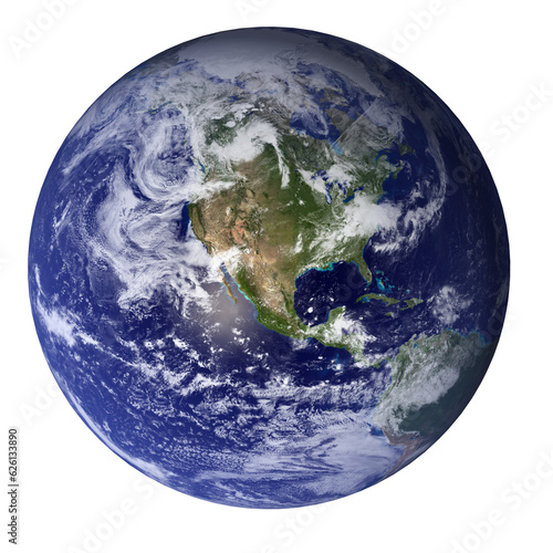 Fototapeta Naklejka Na Ścianę i Meble -  Digital png illustration of earth globe on transparent background