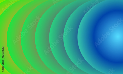Ripple Abstract Gradient Background With Circles Color gradient background vector, abstract blue & green gradation texture, Loud background