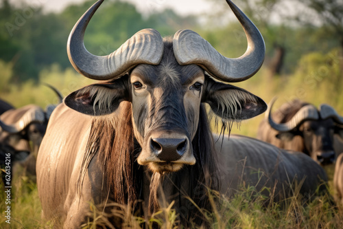 Gnu in wildlife close up