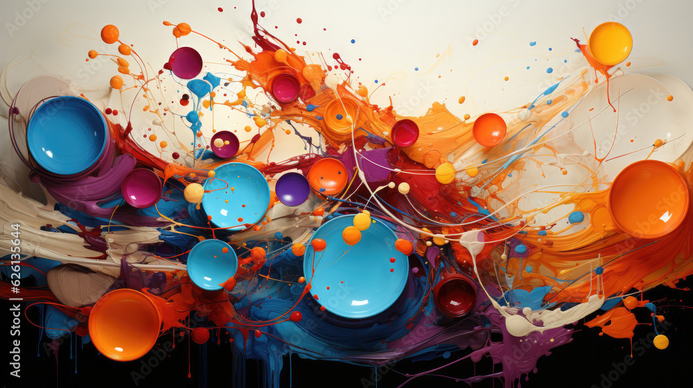 Obraz premium Abstract composition depicting chaos and order