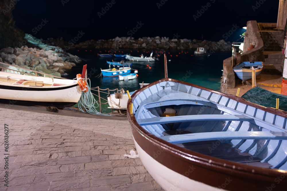 Traditional Mediterranean Boat on dock
