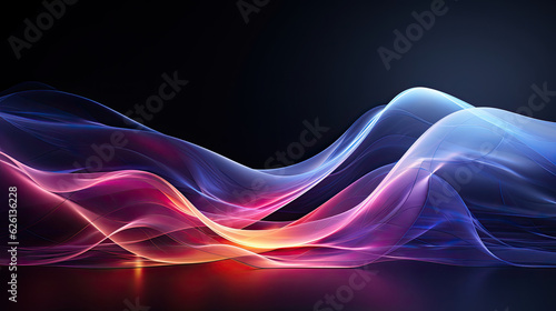 Modern abstract background with digital transformation theme in metallic grey, photon blue, and quantum purple.