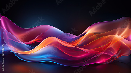 Sound-inspired abstract background with dynamic lines, rhythmic patterns, and vibrant colors representing the energy and movement of sound waves. Color palette captures the auditory experience, whethe