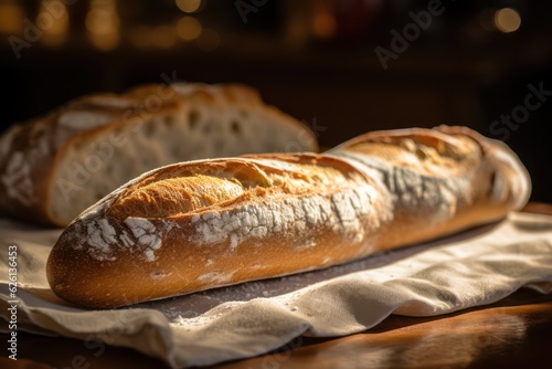 freshly baked bread, created by Generative AI