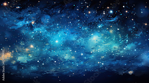 Pointillistic starry night sky