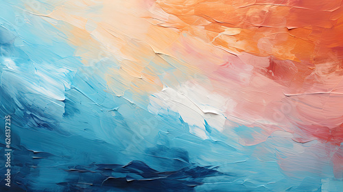Painterly texture abstract background using bold brushstrokes and layered colors, with a harmonious or contrasting color palette.