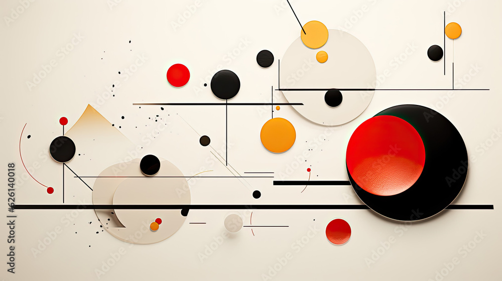 Dynamic abstract with bold geometric shapes and primary colors. Dynamic abstract with bold geometric shapes and primary colors.