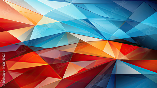 Abstract geometric composition with contrasting colors
