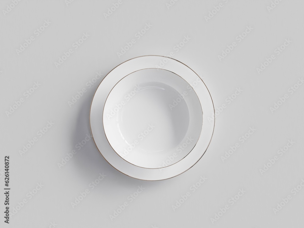 3D rendered ceramic plate for mockup 3D rendered ceramic plate for mockup