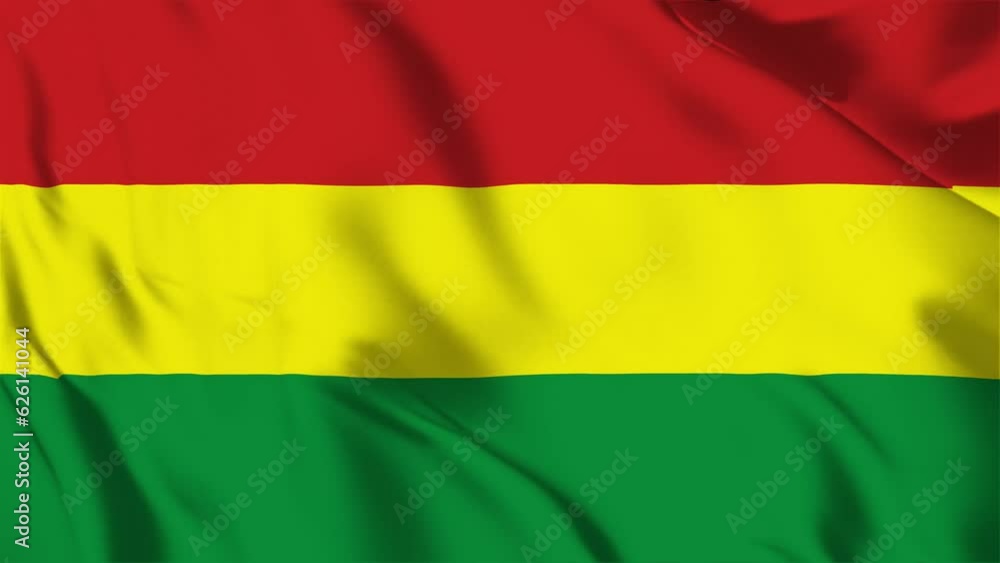 Bolivia flag background with seamless looping animation in 60 fps Bolivia flag background with seamless looping animation in 60 fps