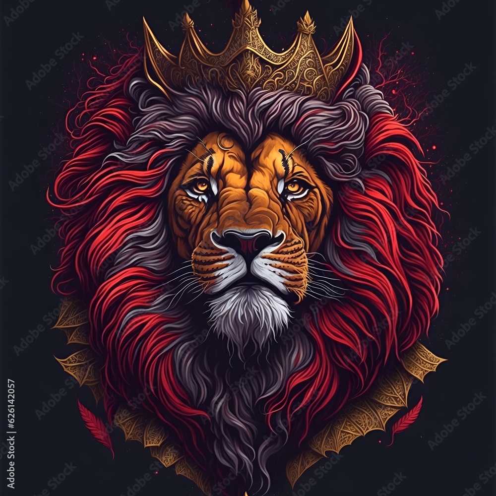 A detailed lion vector illustration