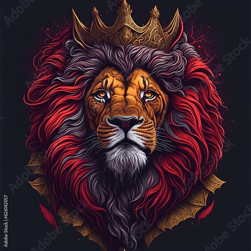 A detailed lion vector illustration