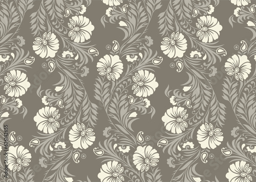 Seamless vector floral pattern design