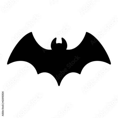 halloween bat icon on transparent background