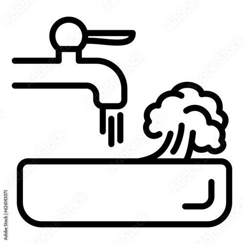 wash vegetarian icon on transparent background