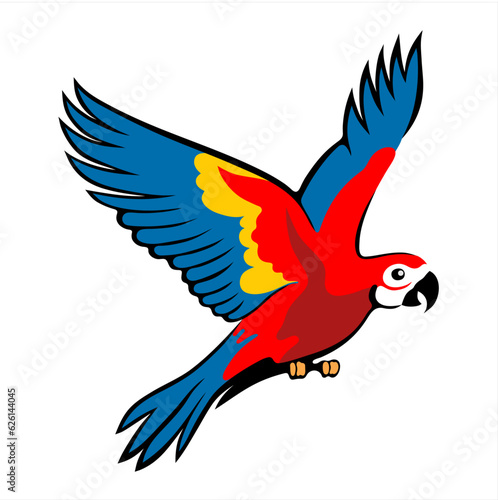  A drawing of a tropical parrot