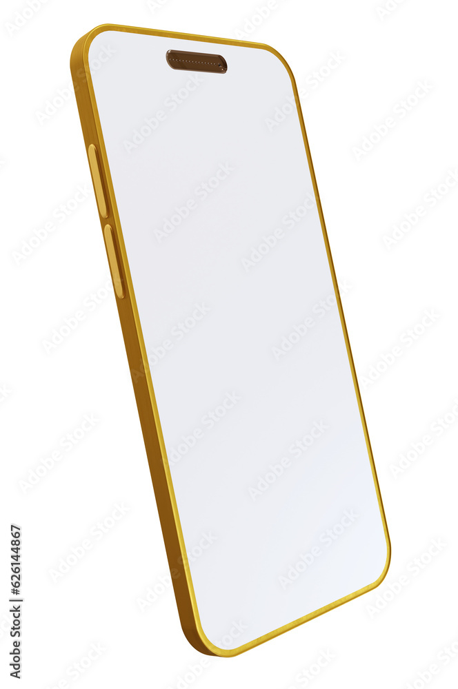 3D Illustration ,Smartphone mobile ,white space for graphic