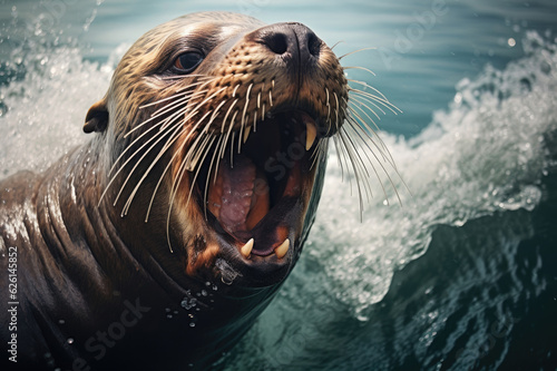 Sea lion seal close up