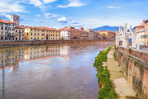 Gothic church Santa Maria della Spina in the city of Pisa in Italy on the embankment of the Arno River