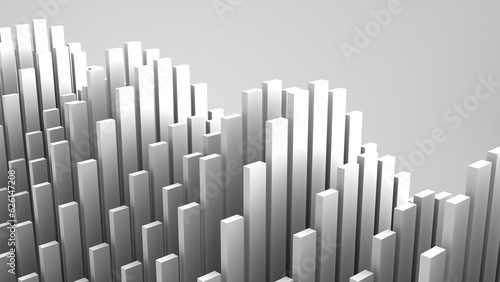 3D monochrome  abstract  geometric background. 3D rendering