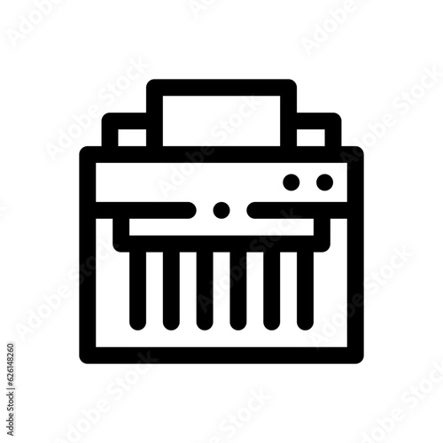 paper shredder line icon